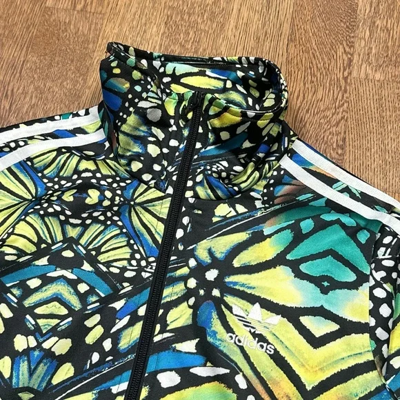Adidas Farm Rio Firebird Butterfly All Over Print Trefoil Track Jacket Womens S - Picture 3 of 10